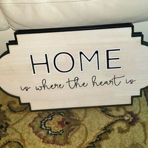 "Home is Where the Heart is' Wall Plaque NWT